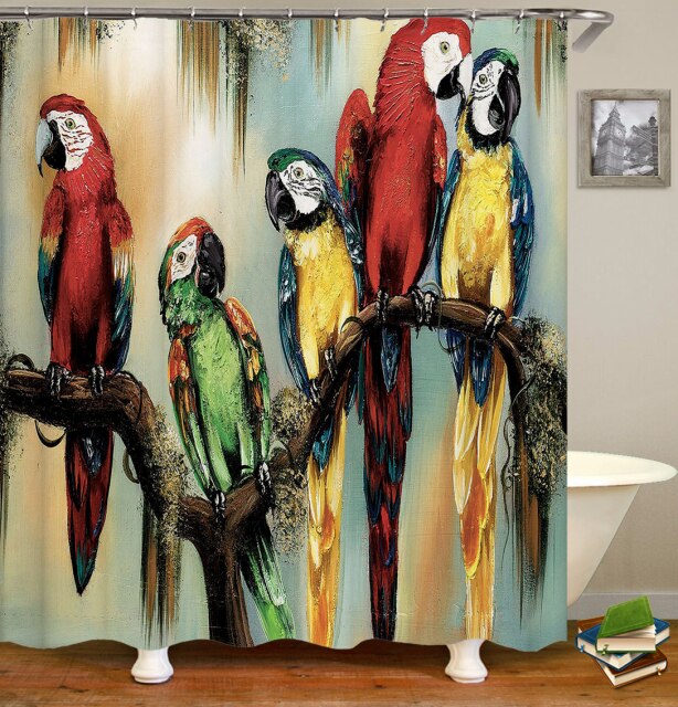 

Shower Curtain – Birds parrots-180*180cm, 501 Original