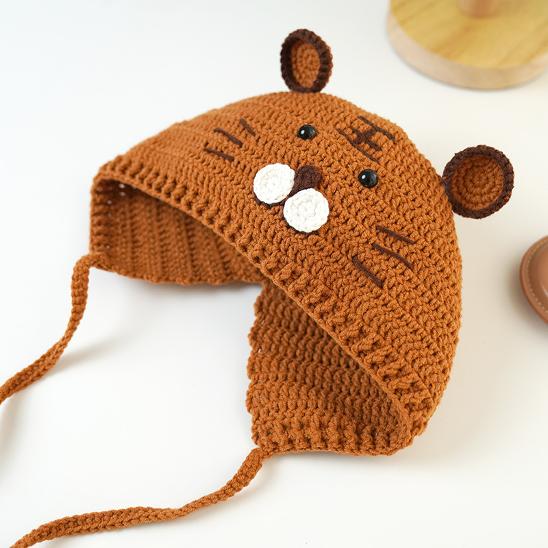 Cozy Crochet Kit: DIY Tiger Hat for Baby 