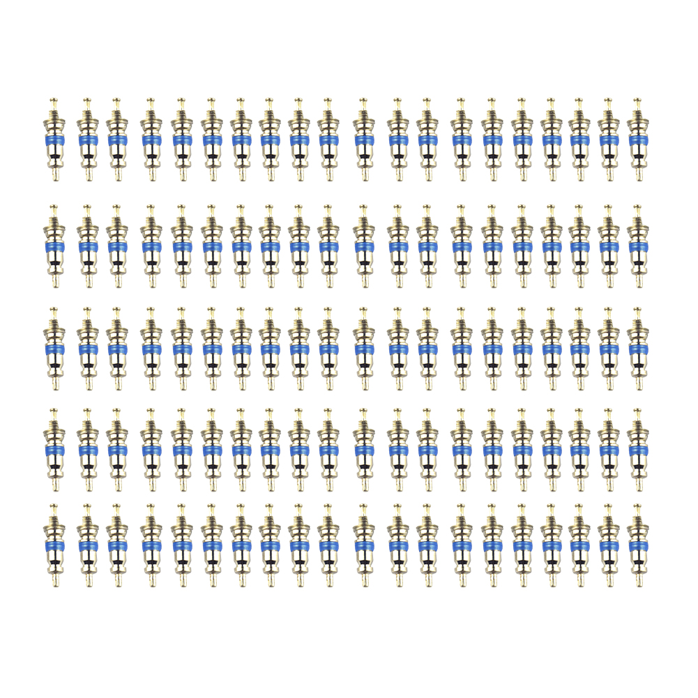 

100pcs Copper R12 R22 Car Automobile Air Conditioning A/C Valve Cores Blue, 501 Original