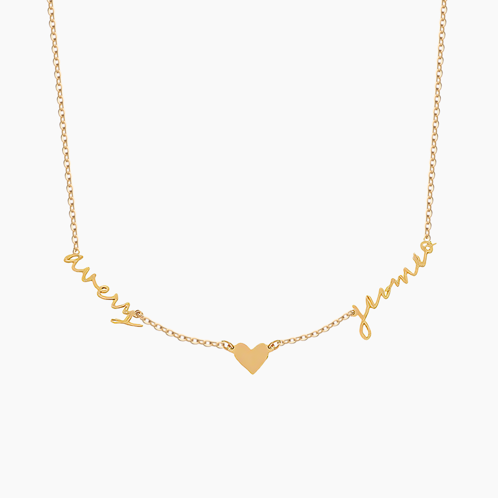 2 Name Heart Necklace