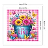 (US Only)Flower in Bucket Printed Cross Stitch Kit 45x45cm DIY 11CT Thread Art Needlework
