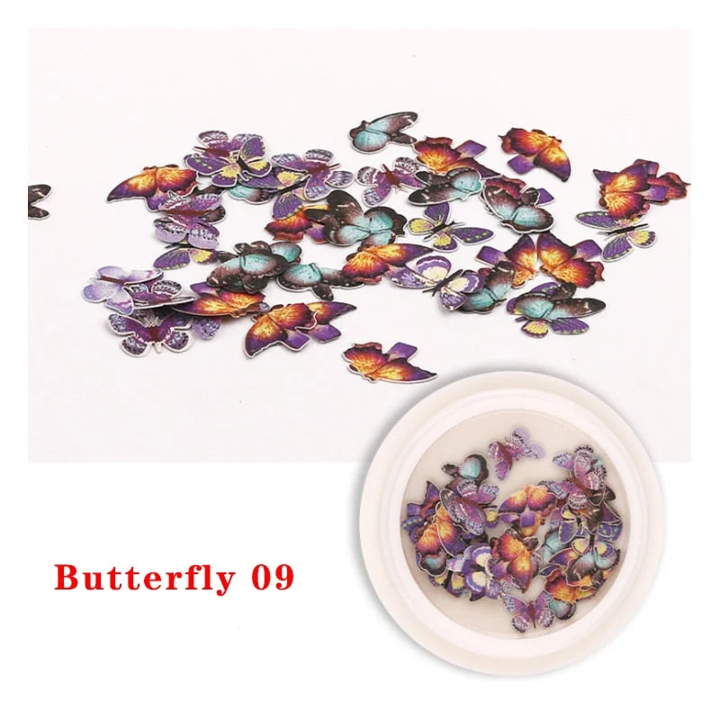 Spring Summer Flower Nail Decoration Wood Pulp Paper Mini Daisy Simulation Flower Butterfly Fashion DIY Nail Art Design Charm