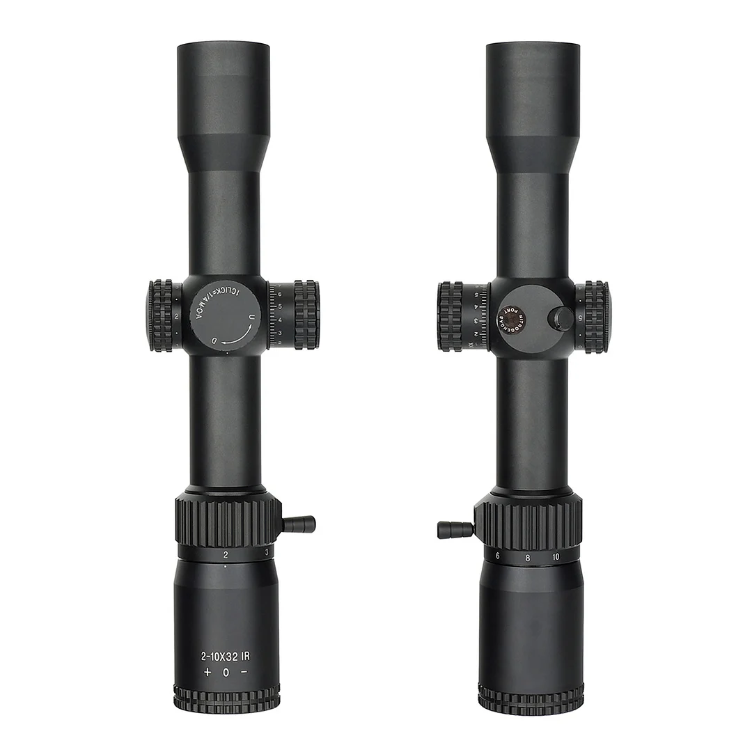 ohhunt&reg; 2-10X32 IR 30MM SFP Red Illuminator Glass Etched Reticle Tactical Scope