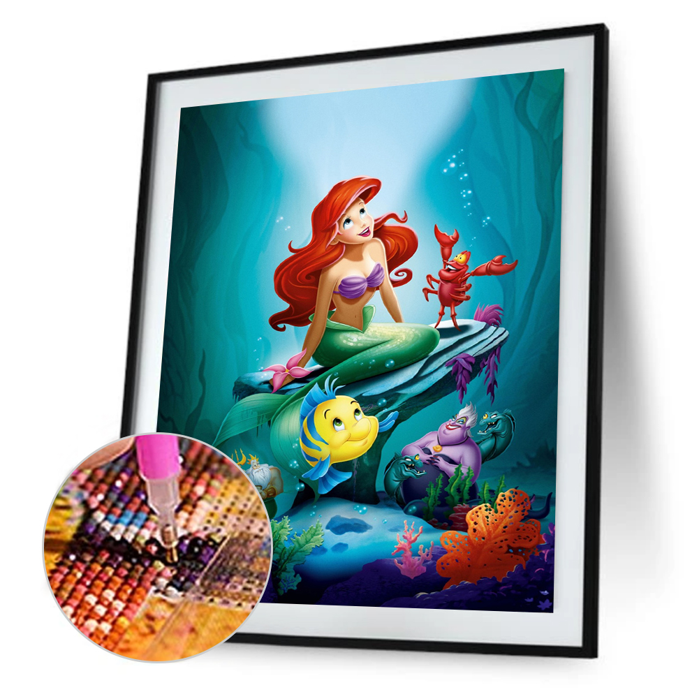 

(Multi-Size) Mermaid - Round/Square Drill Diamond Painting - 30*40CM, Square diamond 30*40cm, 501 Original
