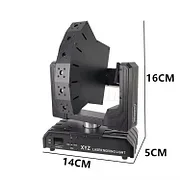 🎁Noua axă XYZ rotativă 3W RGB cu laser &icirc;n mișcare Iluminare pentru scenă de petrecere pentru DJ Club Hall Dance Disco DMX Control muzical Lampă lumini de Crăciun