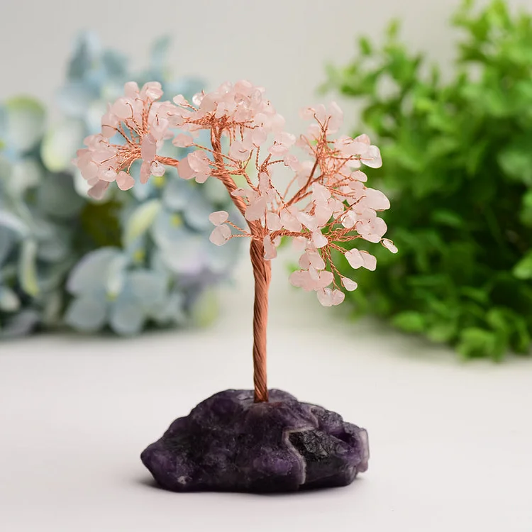 Crystal Tree with Dream Amethyst Base Free Form Bulk Crystal