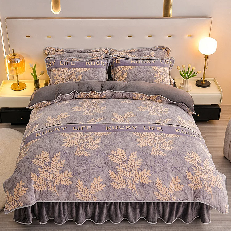 4 Piece Print Cozy Comforter Bedding Sets（50% OFF）