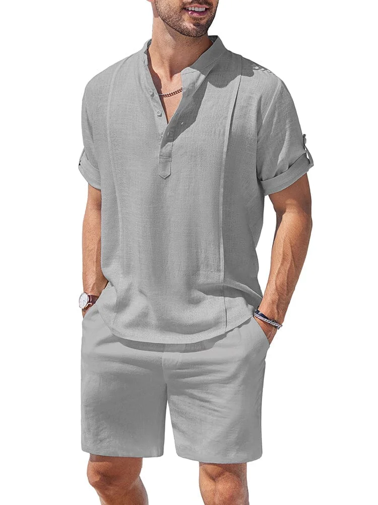 Cozy Lightweight Solid Shirt Sets