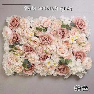 40x60cm Silk Rose Flower Champagne Artificial Flower DIY Wedding Decoration Flower Wall Panels Romantic Wedding Backdrop Decor 1118