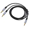 1/8in TRS Stereo Splitter Cable Male To Dual Male 3.5mm Y-Splitter Stereo Audio Cable for Speakers Headphone Cell Phone PC Laptop