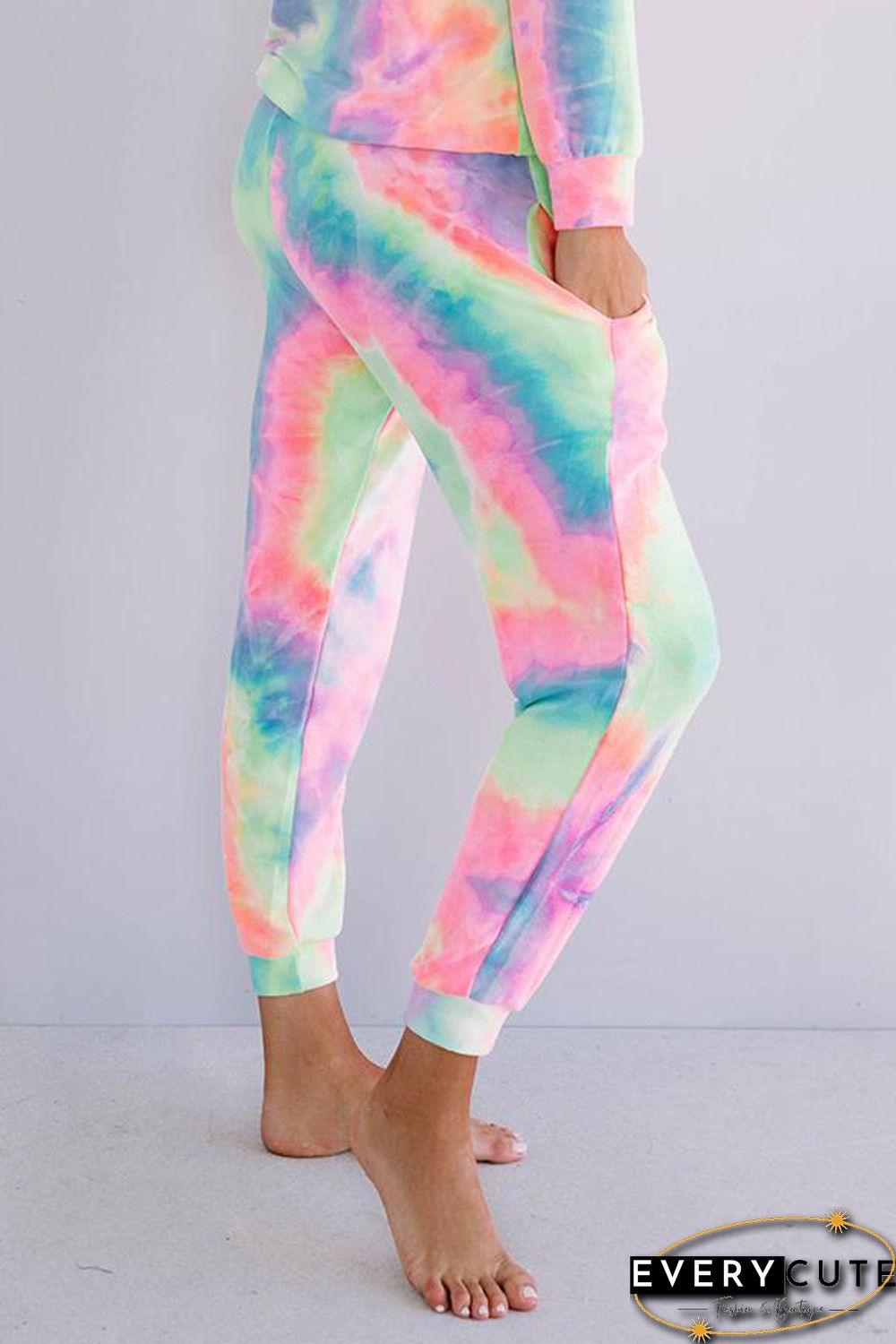 Pink Snuggle Down Tie Dye Lounge Set