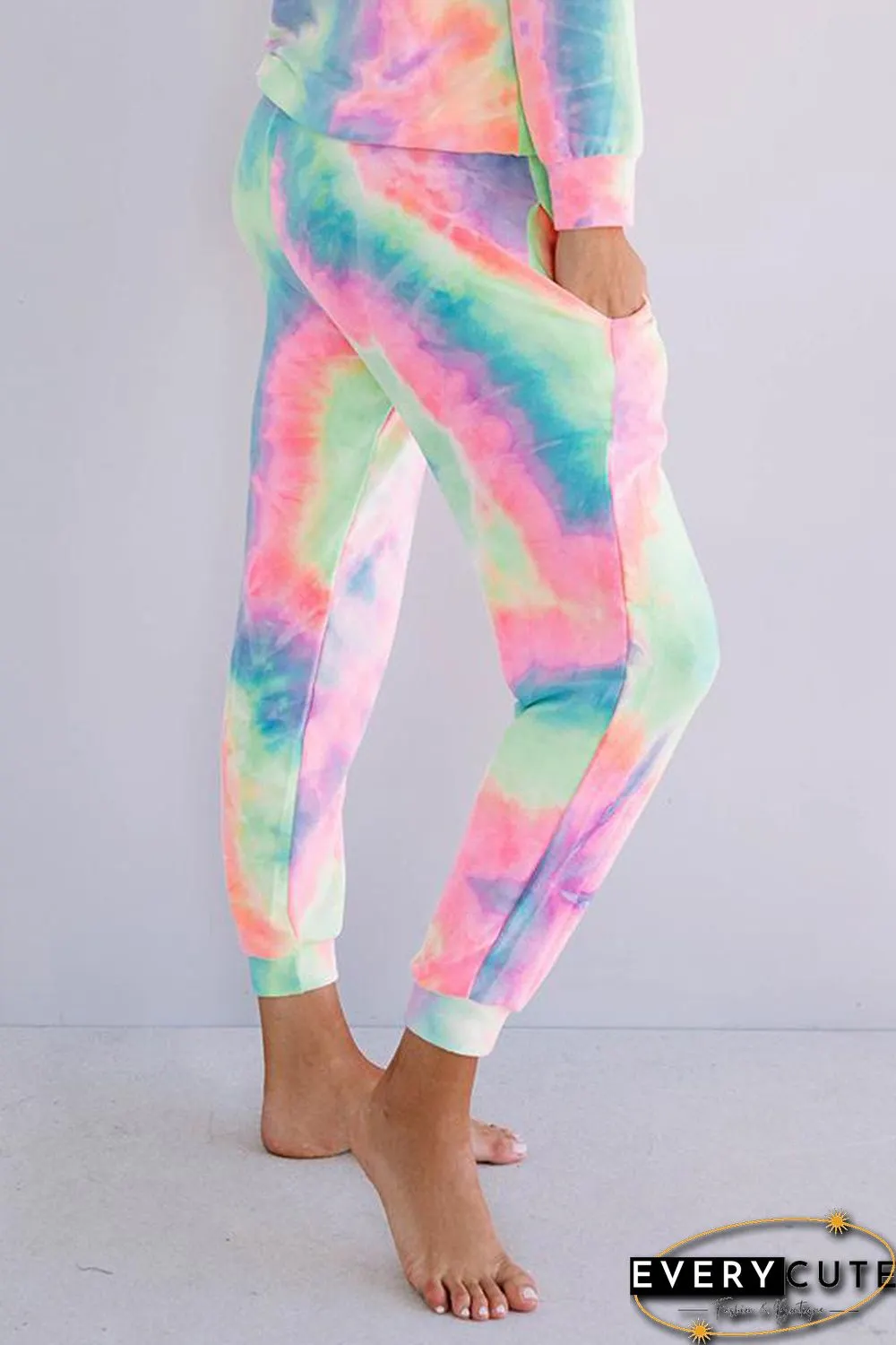 Pink Snuggle Down Tie Dye Lounge Set