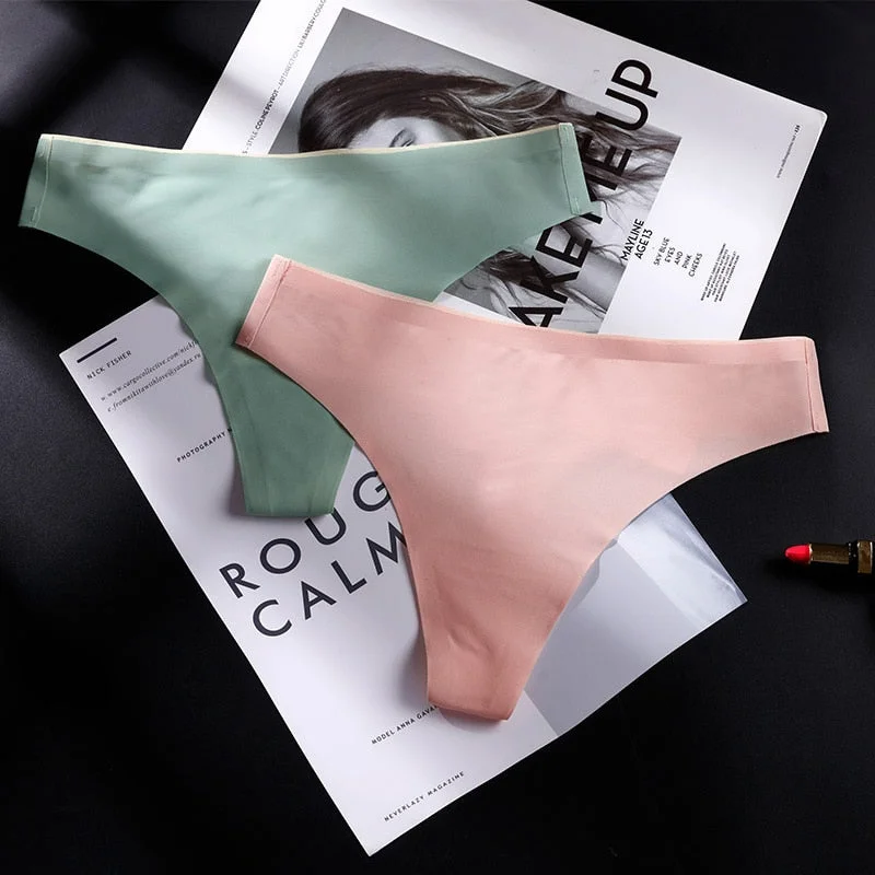 1 Pcs Seamless Thongs Underwear For Women Female Panty Sexy Woman Mid Rise Panties High Quality Ladies Underwear 2021 BANNIROU