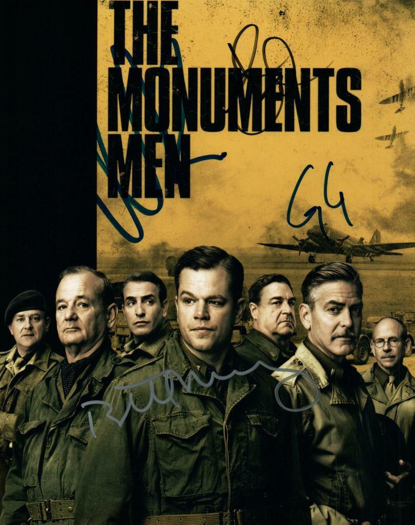 Matt Damon Clooney + 2 signed 8x10 Photo Poster painting Picture autographed Pic includes COA