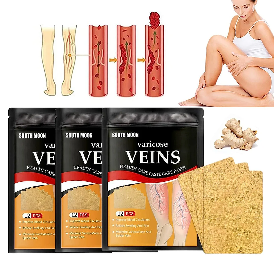 36 PCS South Moon™ Veinhealth Varicose Veins Treatment Patch, Varicose Veins Patch, Varicose Veins Treatment for Legs, Spider Veins Removal Patch