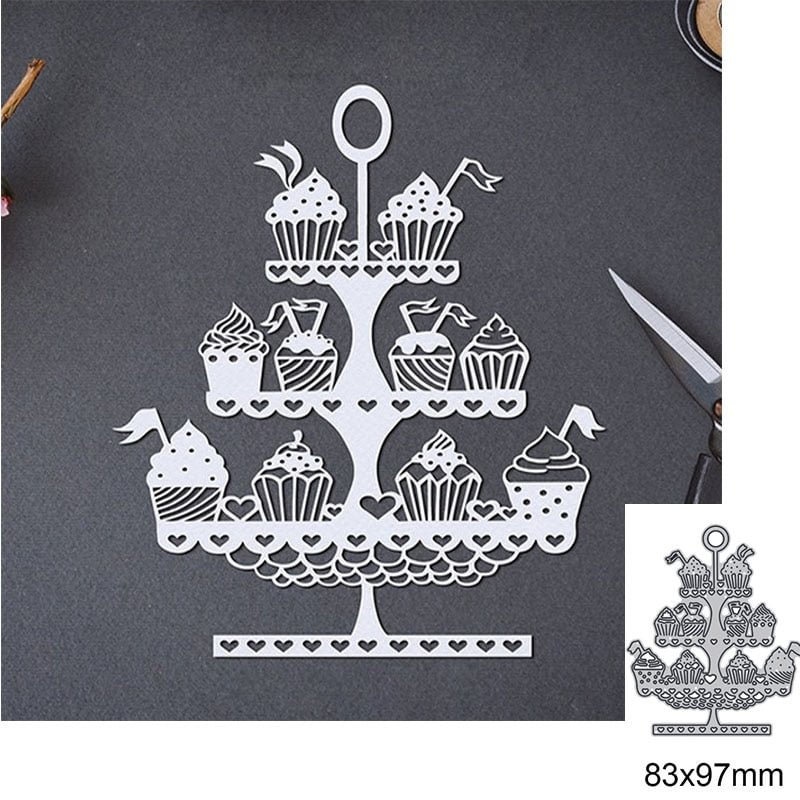 Dessert and Shelf  Metal Cutting Dies For DIY Scrapbook Cutting Die Paper Card Embossed Decorative Craft Die Cut New Arrival