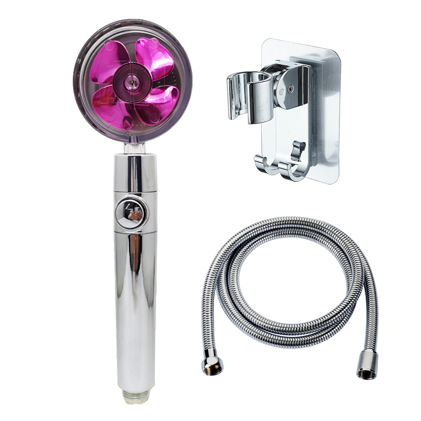 

Handheld Shower Head-Adjustable Water Saving Spray Nozzle with Push Button, 501 Original