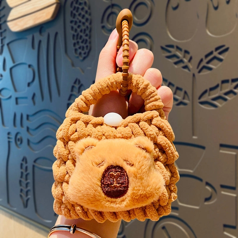 Cartoon Style Bear Plush Unisex Bag Pendant Keychain
