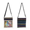 Vintage-Inspired 5D DIY Diamond Painting Waterproof Adjustable Strap Shoulder Cross Bag Kit(Flower Wolf)