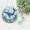 Whale DIY Rhinestone Diamond Painting Pendant 25x25cm Double Sided