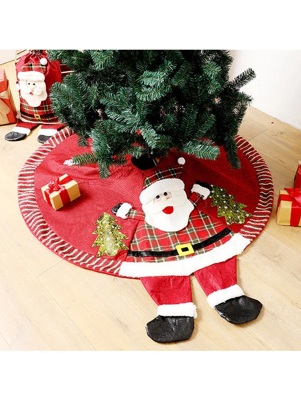 47.2Inches Santa Claus Christmas Tree Skirt-elleschic