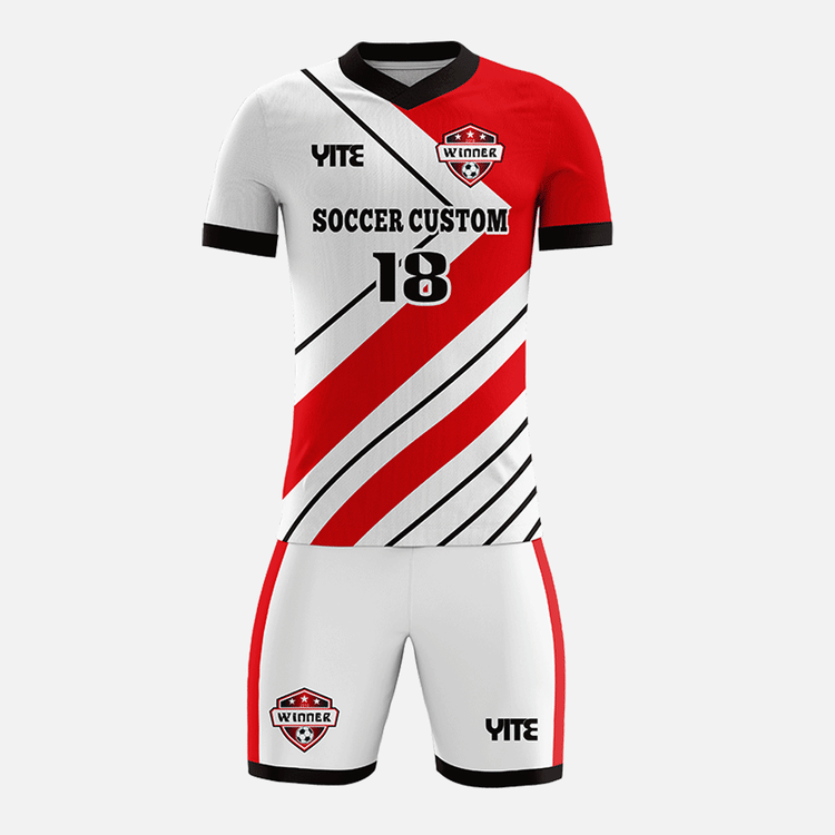 YITE | YTZQ075-White  And Red Soccer Uniforms