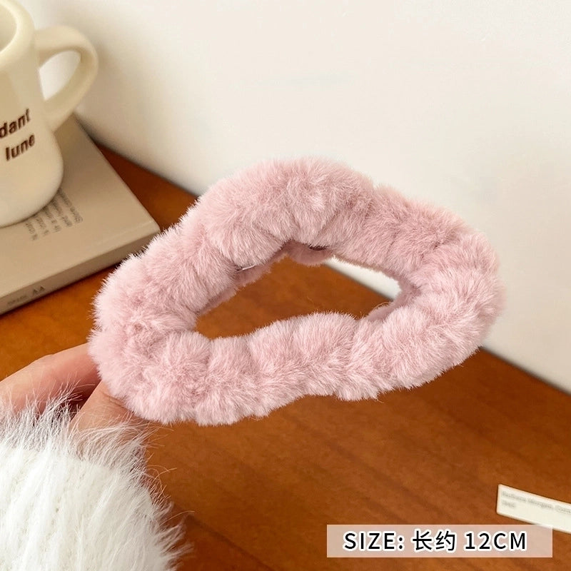 Minimalist Solid Color Arylic Hair Claws 1 Piece