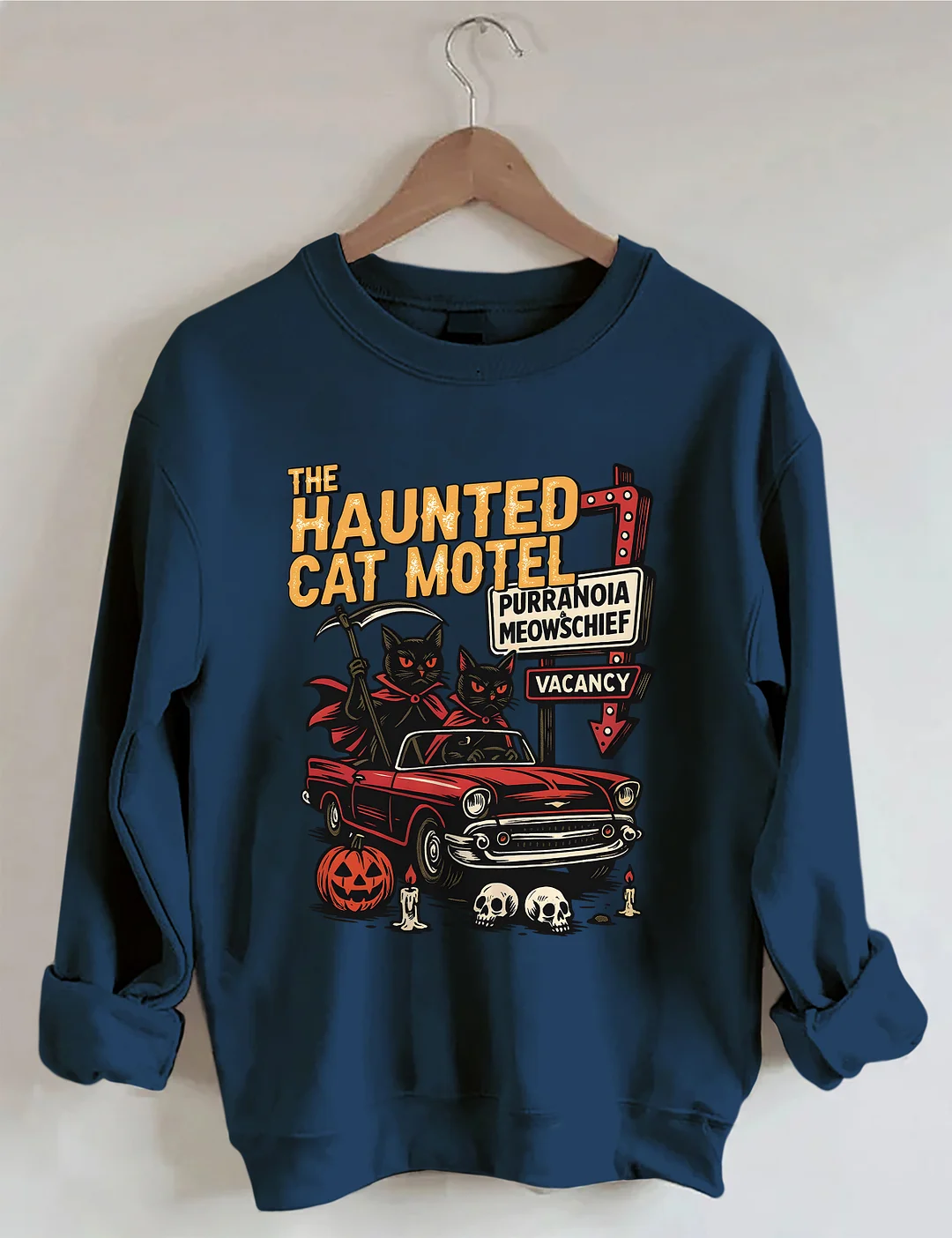 Haunted Cat Motel Sweatshirt
