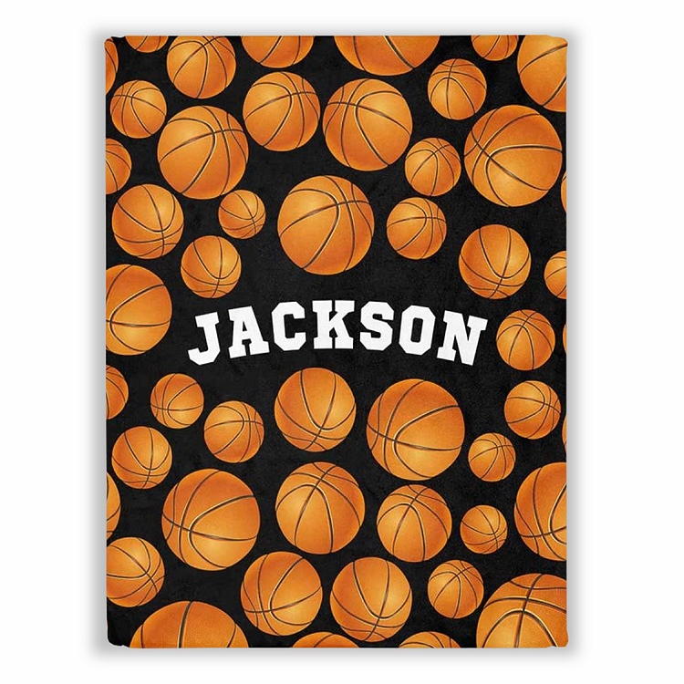 BlanketCute-Personalized Lovely Kid Basketball Blanket with Your Kid's Name | 05