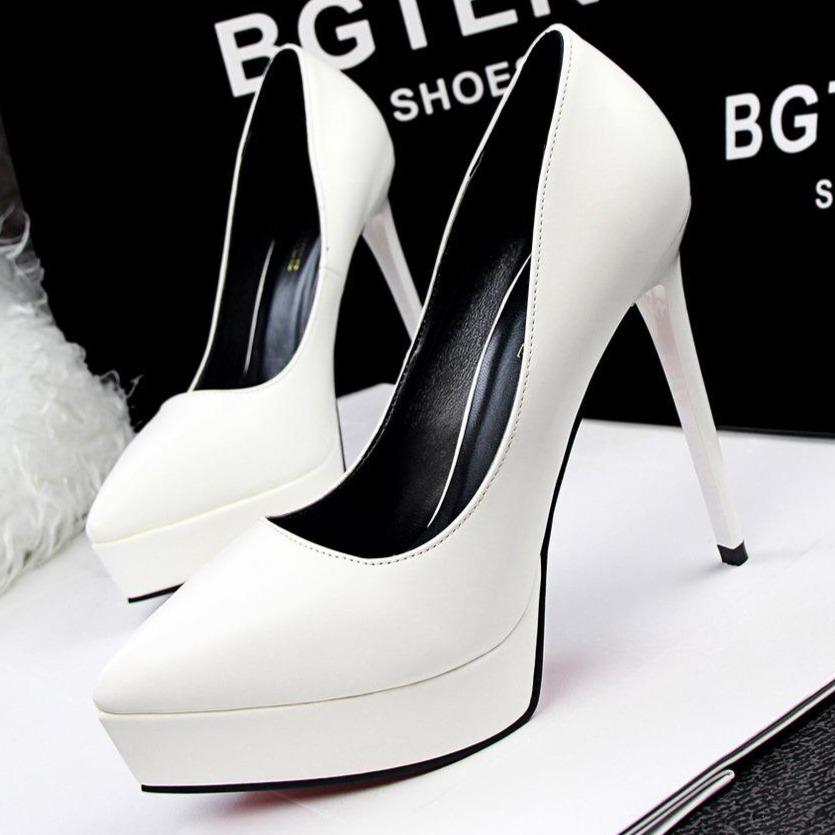 Women's platform heels closed toe stiletto heels