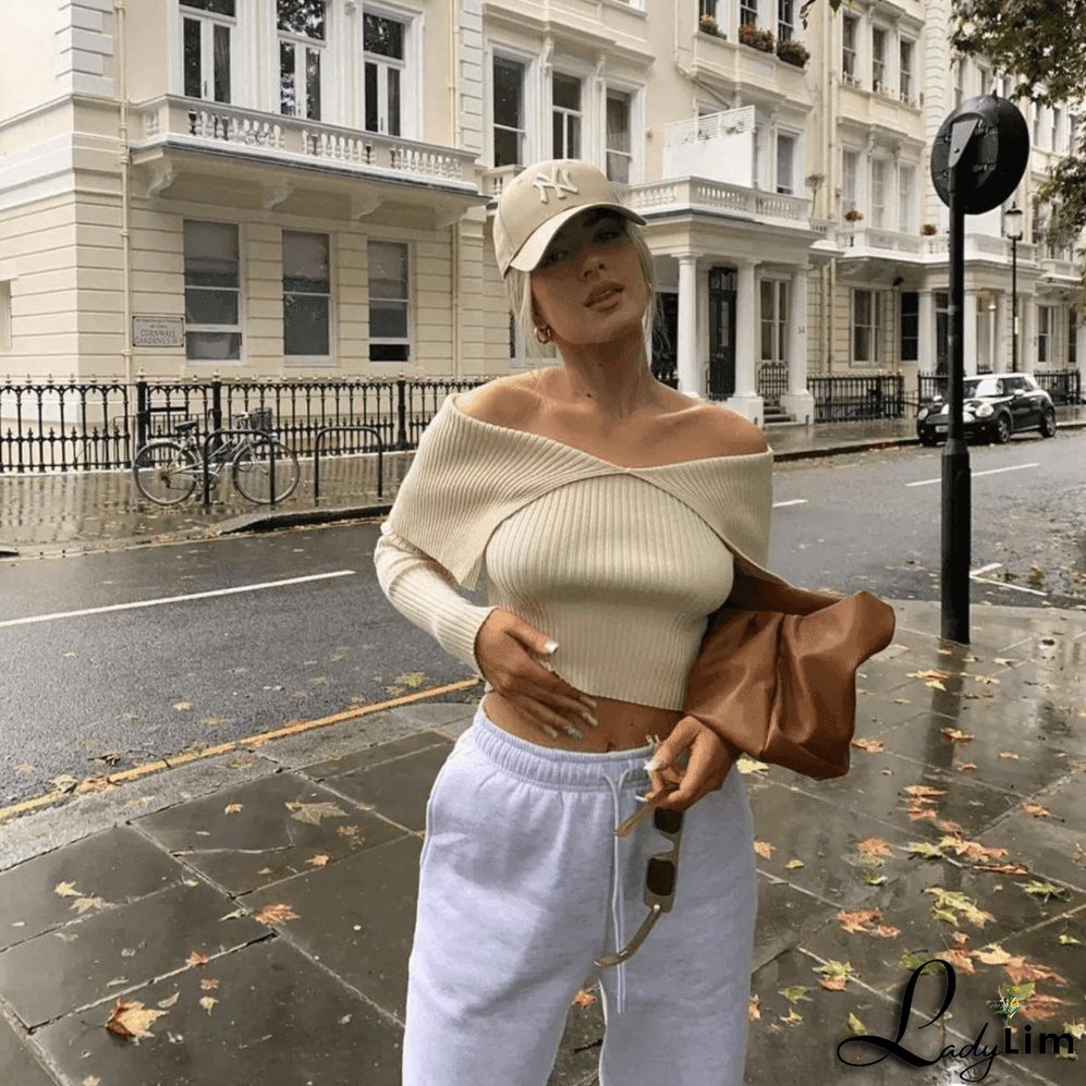 Sabina Off Shoulder Knitted Sweater