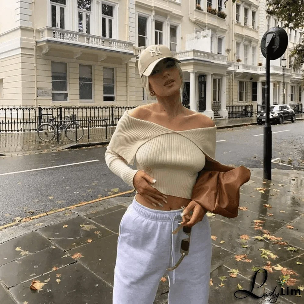 Sabina Off Shoulder Knitted Sweater