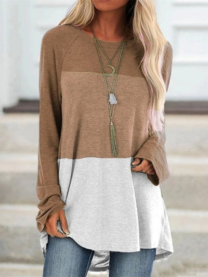 Women Long Sleeve V-neck Graphic Floral Printed Top