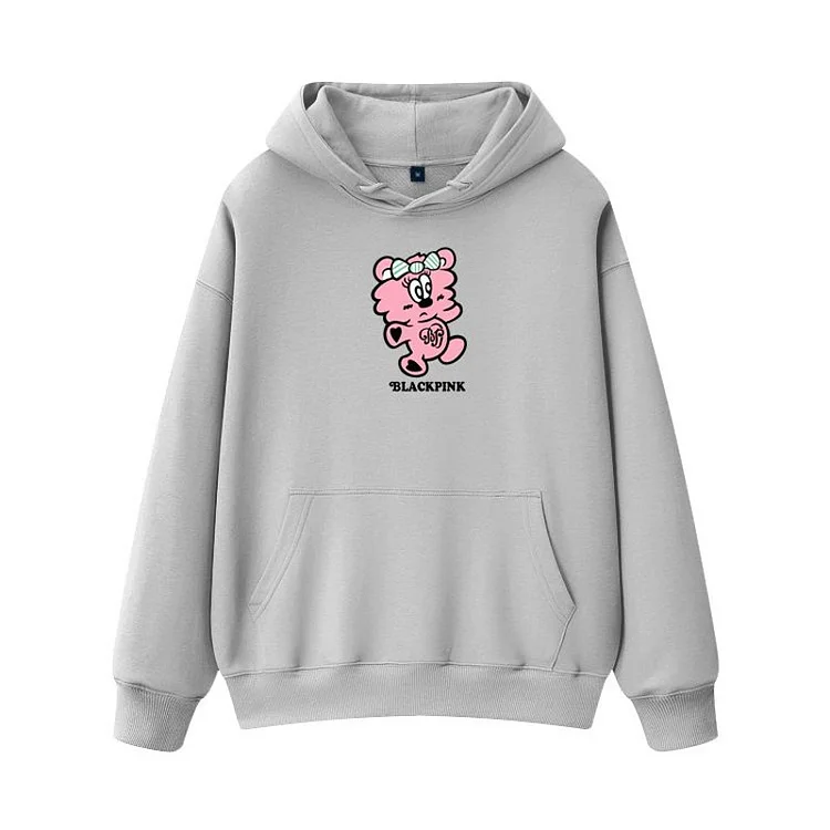 BLACKPINK BORN PINK Pop-Up Experience In New York Gray Hoodie