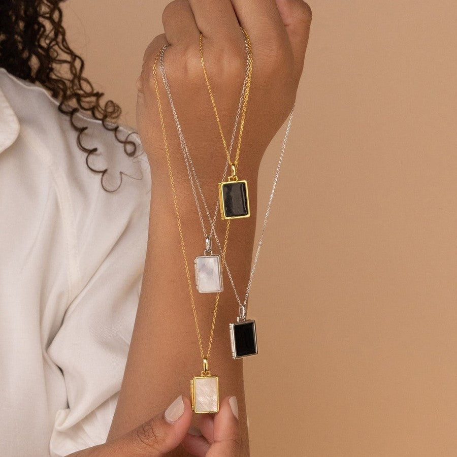 Minimalist Quadrilateral Round Geometric Stainless Steel Electroplating Necklaces