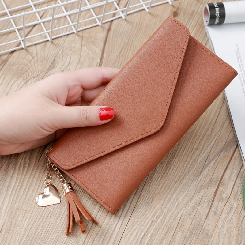 Big Capacity Women's Wallets Dull Polish Leather Wallet Double Zipper Day Clutch Purse Wristlet Coin Purse Card Holder Wallet