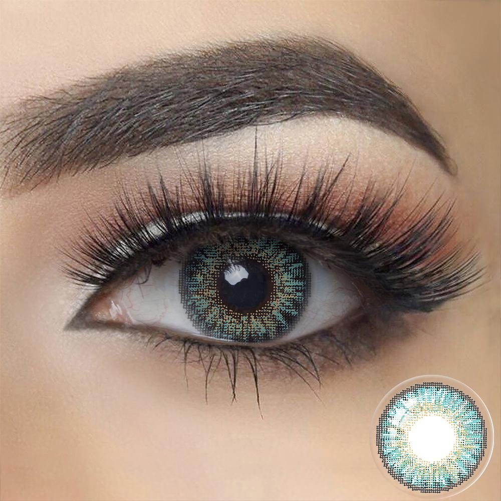 3 Tone Turquoise Colored Contact Lenses