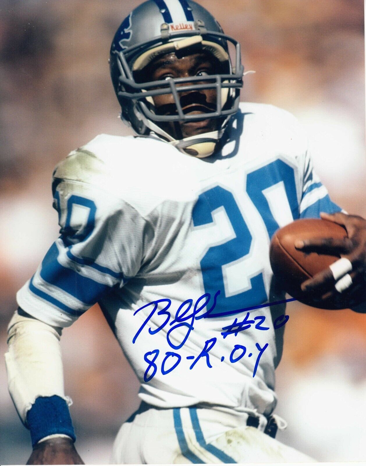 Billy Sims #0 8x10 Signed w/ COA Detroit Lions 031019