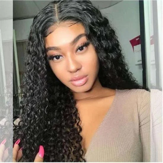  YVONNE Free Combination Super High-density Lace Wig Premium Deep Wave 3 Bundles With 13*4 Lace Frontal 