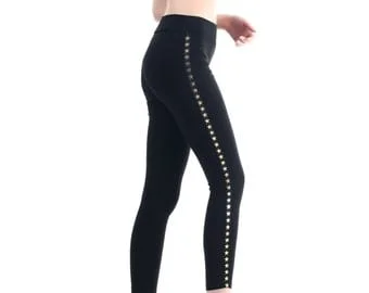 Pornhint WomenÕs Striped Athletic Leggings | Workout Leggings | WomenÕs Activewear | Striped Leggings | Yoga Leggings | High Waist Leggings