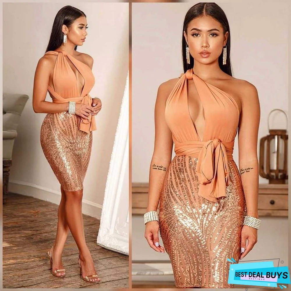 New Sexy Nightclub Dress with Sequins