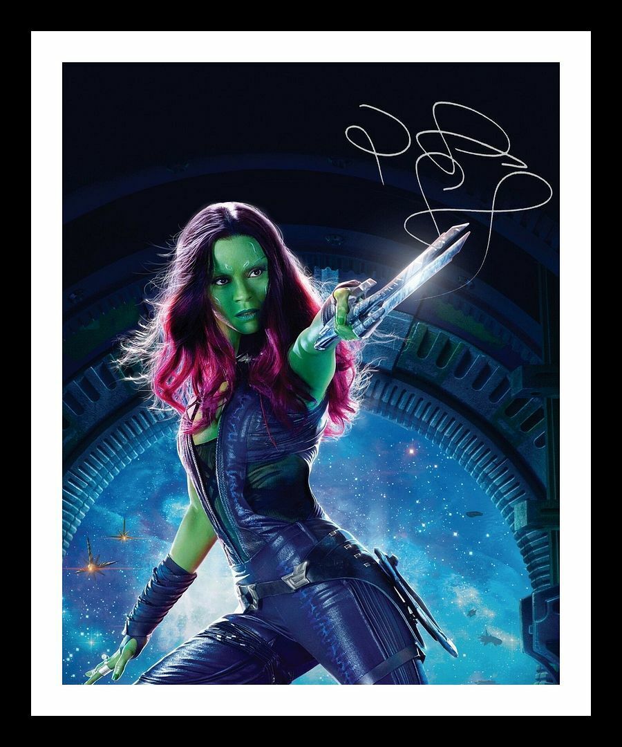 Zoe Saldana - Guardians Of The Galaxy - The Avengers Signed & Framed Photo Poster painting