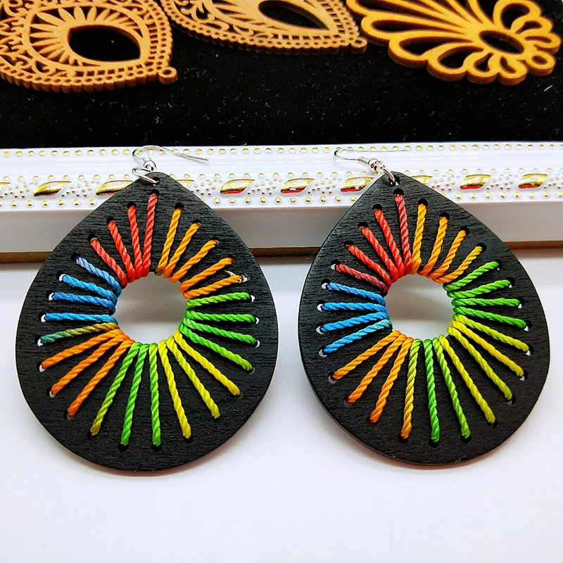 Vintage Colorful Drop Earrings