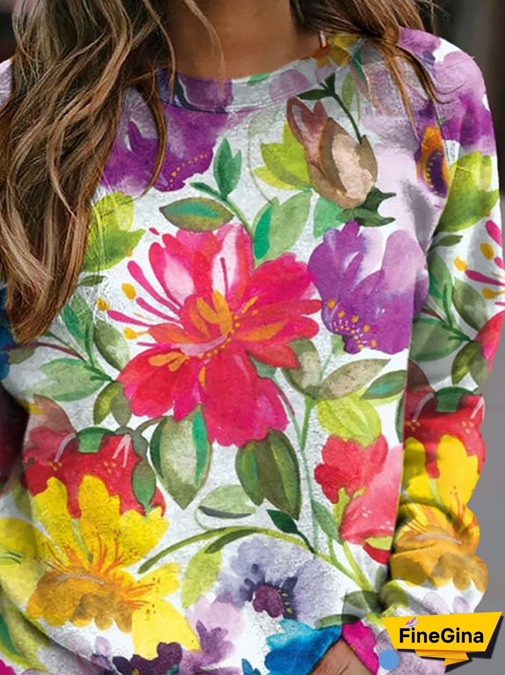 Hawaii Hibiscus Painting Print Sweatshirt