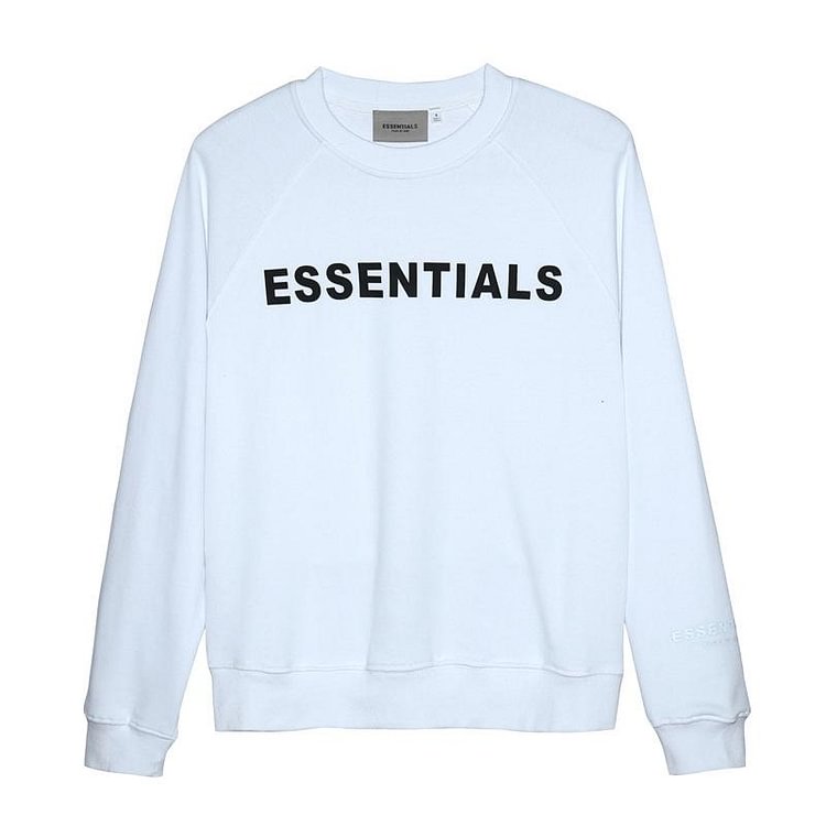 Fog Essentials Long Sleeve round Neck Neck Sweatshirt Double Line High Street Adhesive Letter Crew Neck Sweater