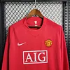 2007/2008 Retro Long Sleeve Manchester United Home Football Shirt 1:1 Thai Quality