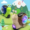 Jouet interactif musical et lumineux en forme d'escargot rampant