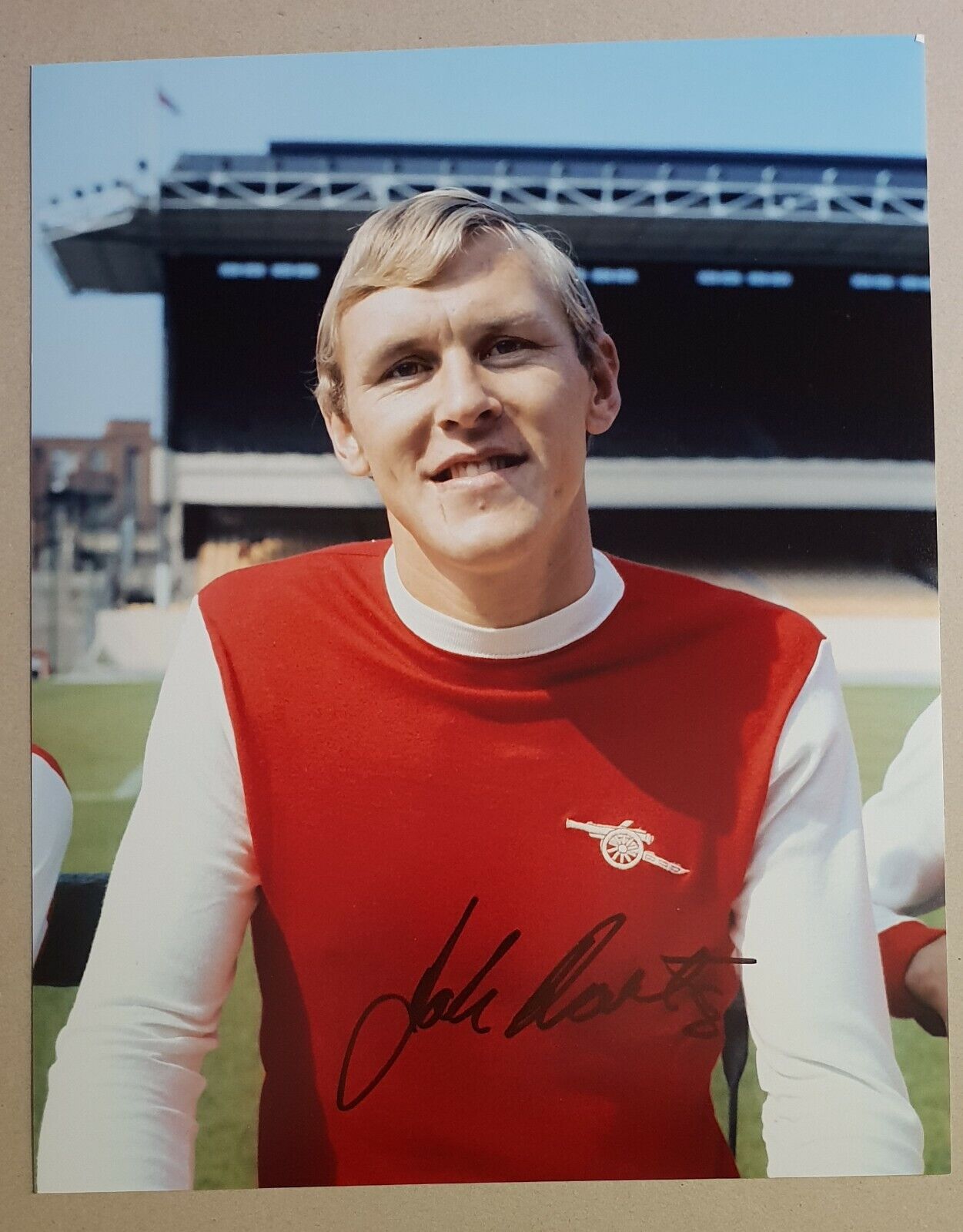 John Roberts hand-signed 10x8 Photo Poster painting pictured playing for Arsenal