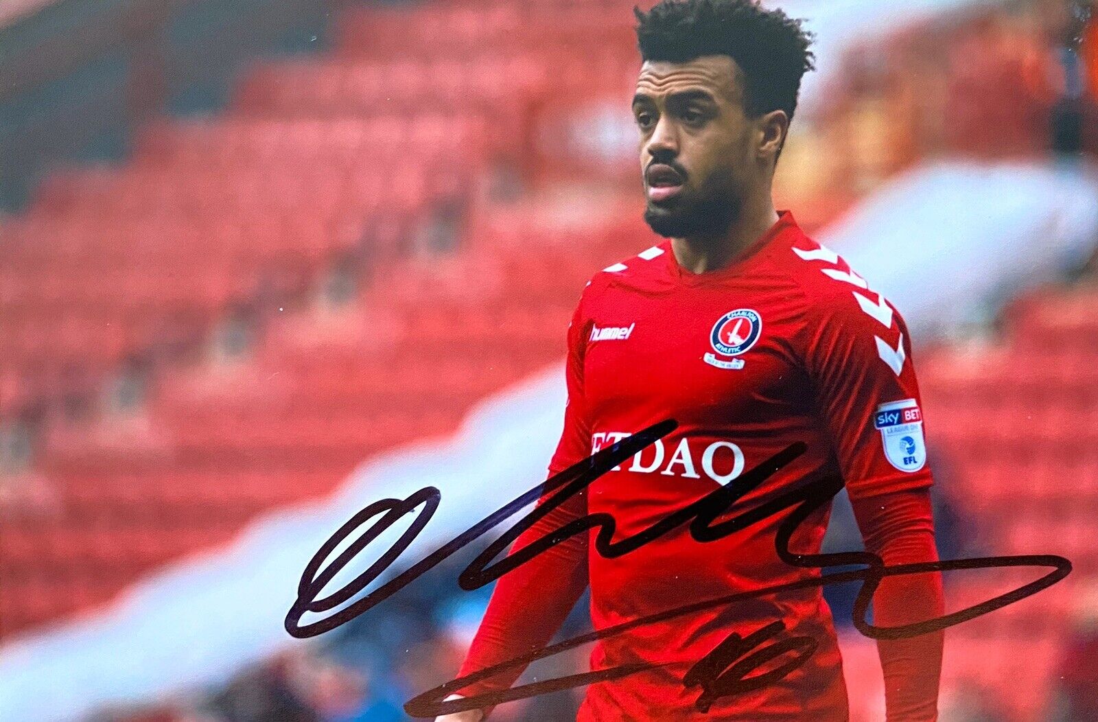 Nicky Ajose Hand Signed 6X4 Photo Poster painting - Charlton Athletic 2