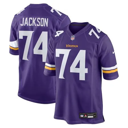 Men's Minnesota Vikings #74 Donovan Jackson  Purple 2025 NFL Draft First Round Pick Game Jersey